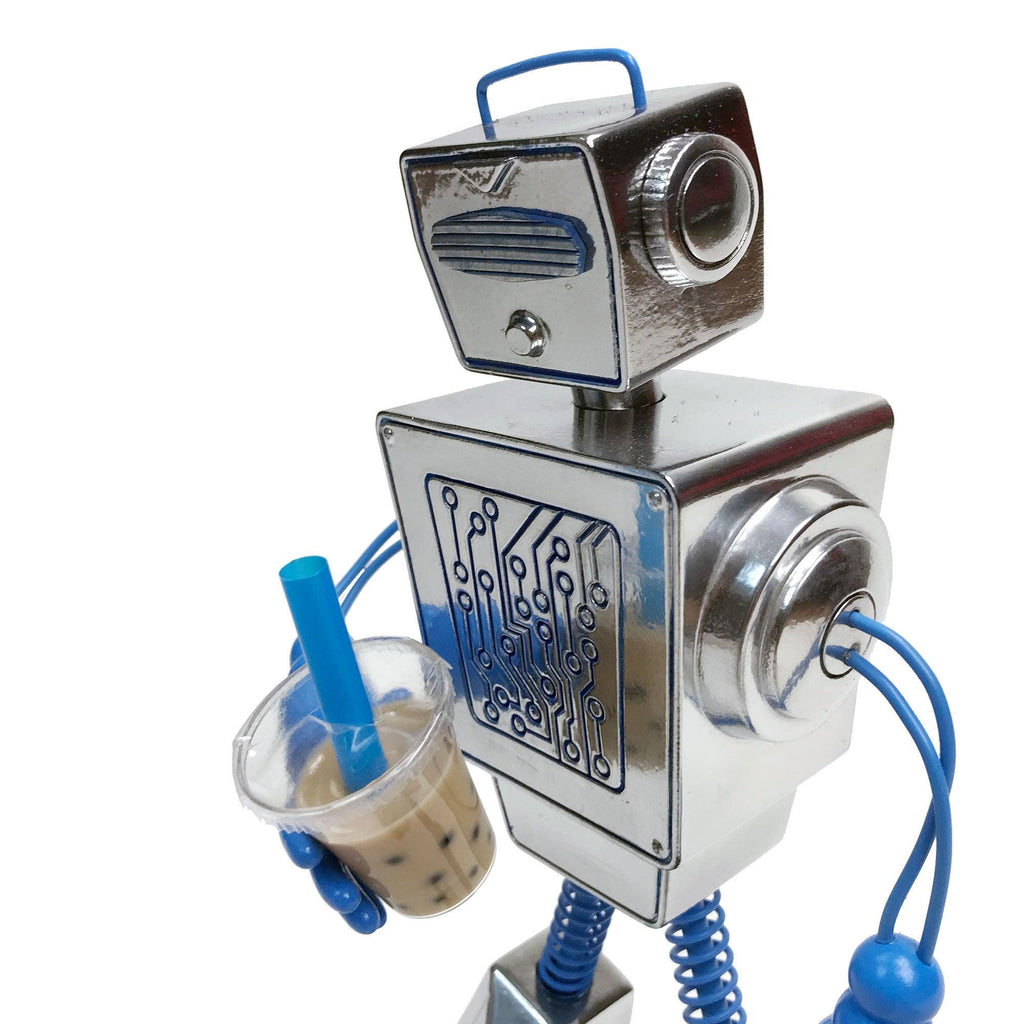 Boba Bot Resin Art Toy (Chrome Paint)-STORY SPARK