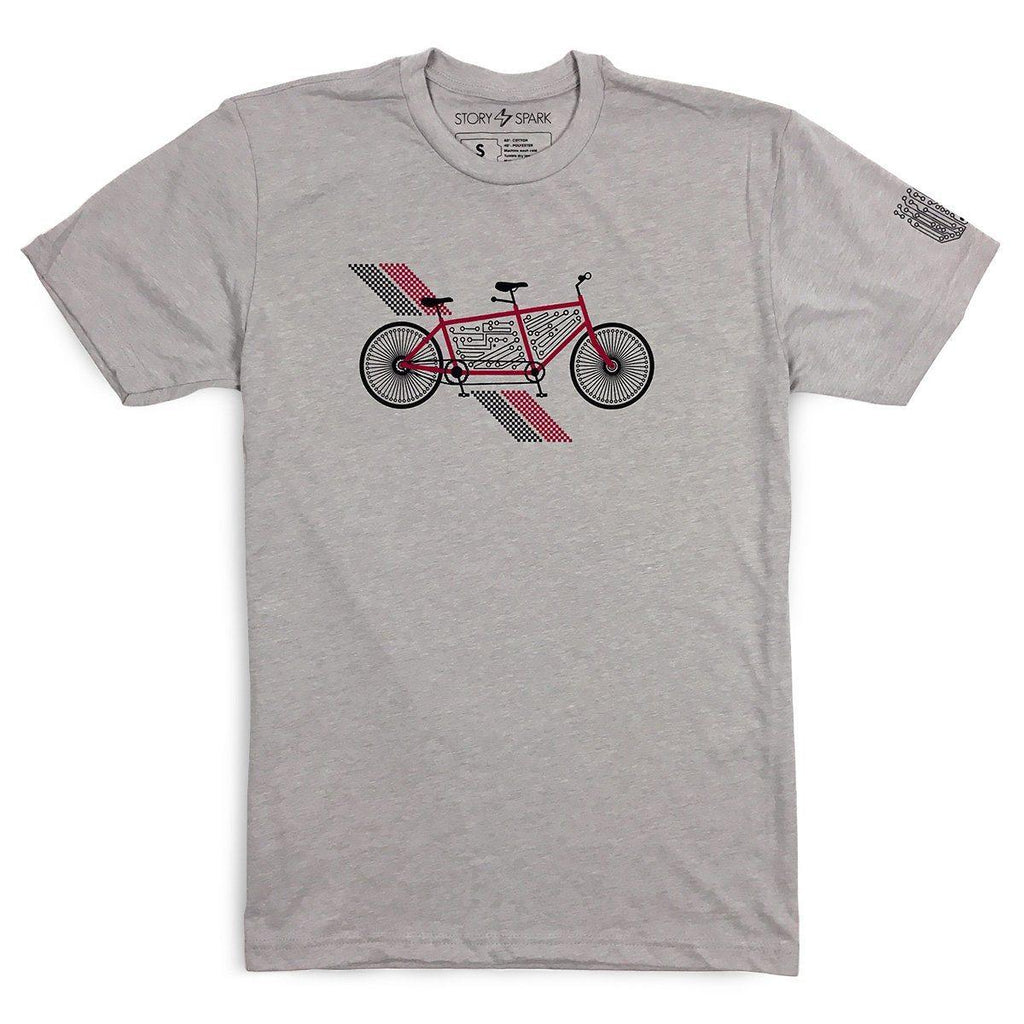 Bespoke Tandem Bike T-Shirt-STORY SPARK