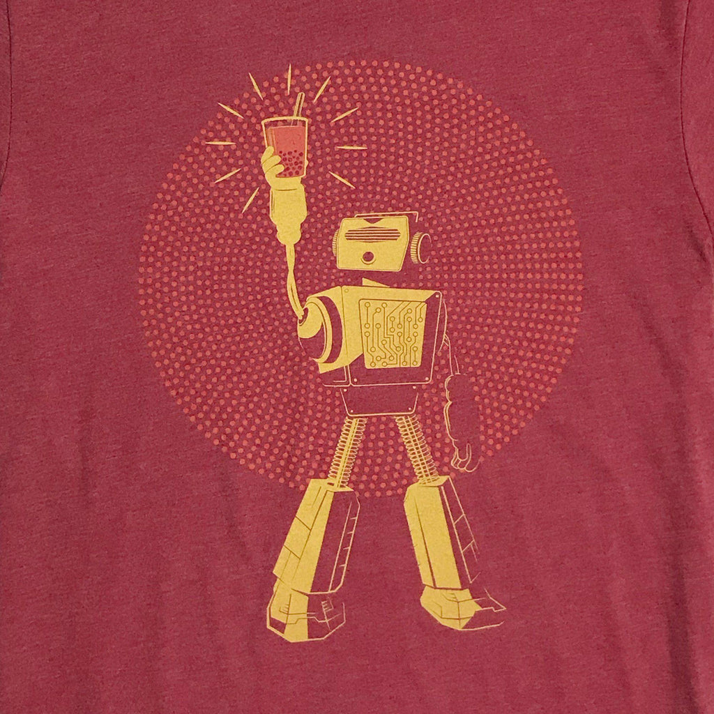 Robot with Boba Power T-shirt - STORY SPARK