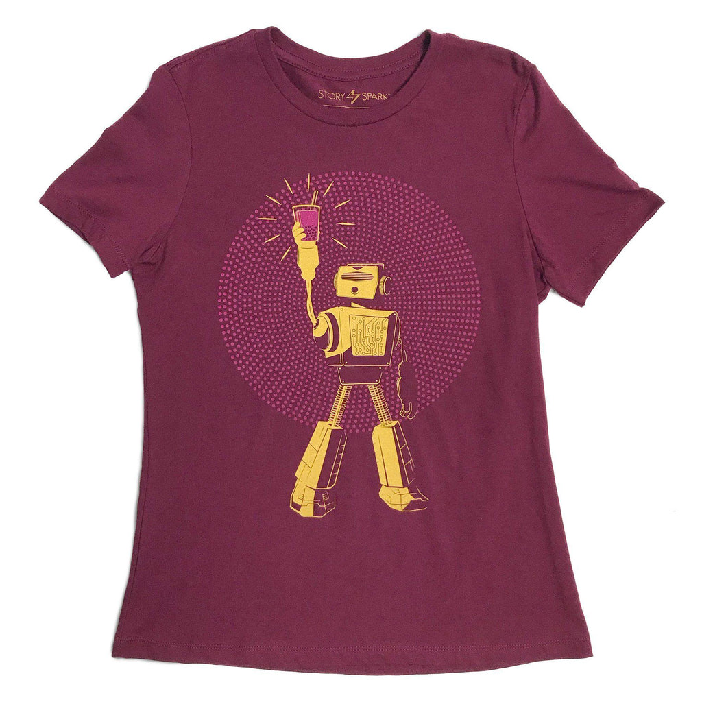 Boba Power Womens T-shirt-STORY SPARK