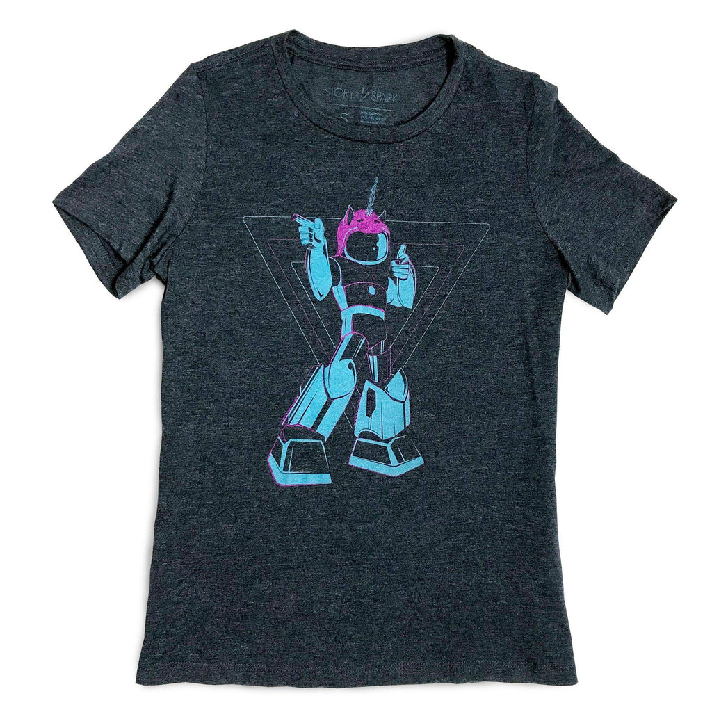 Cosplayer Bot Womens T-shirt-STORY SPARK