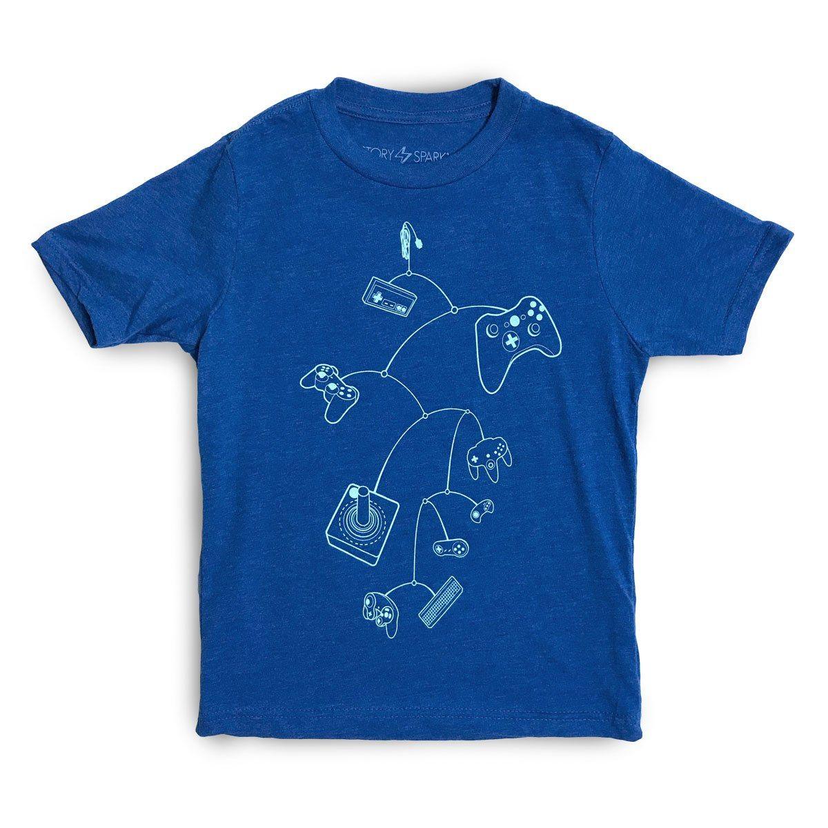 Mobile Controls Kids T-Shirt-STORY SPARK