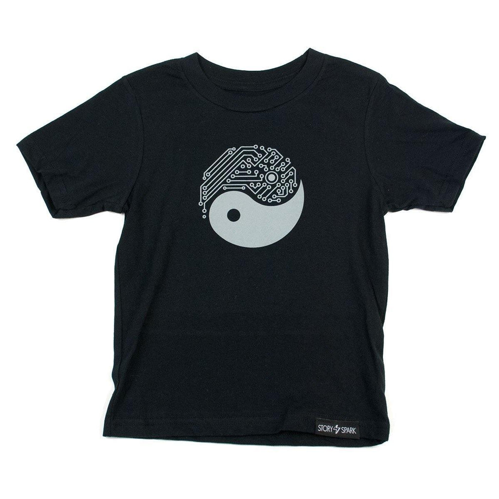 Yin Yang Tech Kids T-Shirt-STORY SPARK