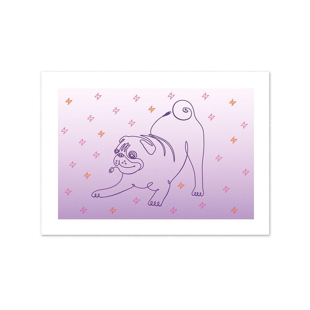 Pug and Play Art Print-STORY SPARK