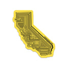 Cool techy California state sticker by Story Spark
